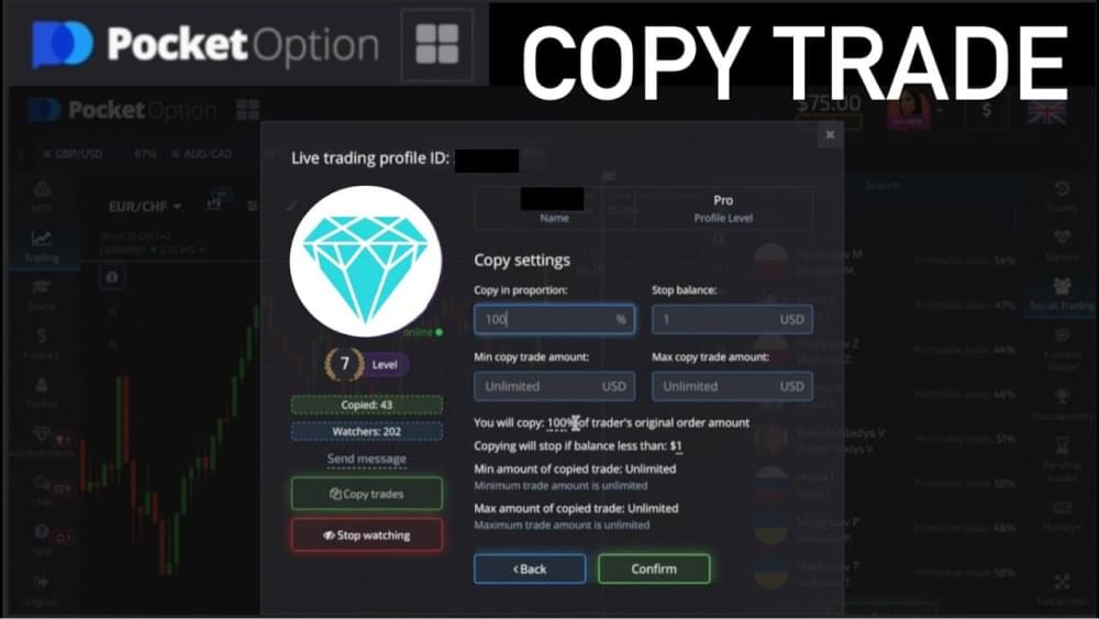 Pocket Option Copy Trade Feature